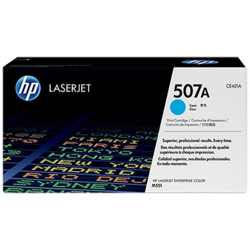 Picture of HP CE401A (HP 507A) OEM Cyan Toner Cartridge