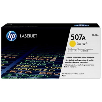 Show details for HP CE402A (HP 507A) OEM Yellow Toner Cartridge Picture of HP CE402A (HP 507A) OEM Yellow Toner Cartridge