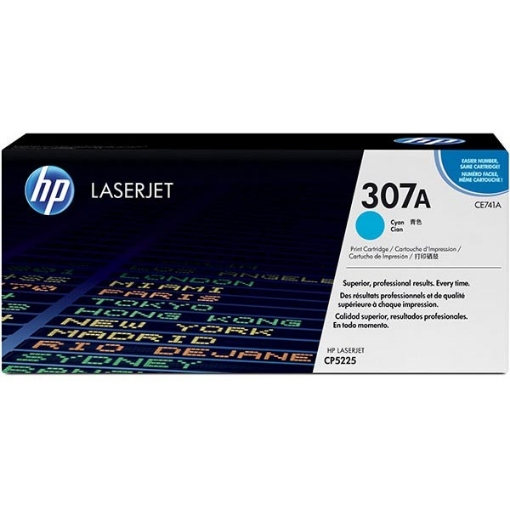 Picture of HP CE741A (HP 307A) Cyan Laser Toner Cartridge (7300 Yield)