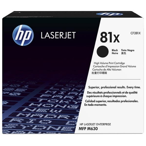 Picture of HP CF281X (HP 81X) OEM High Yield Black Toner Cartridge