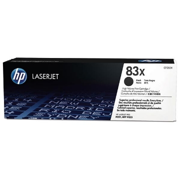 Show details for HP CF283X (HP 83X) OEM High Yield Black Toner Cartridge Picture of HP CF283X (HP 83X) OEM High Yield Black Toner Cartridge