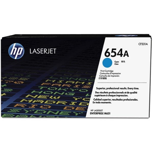 Picture of HP CF331A (HP 654A) Cyan Toner Cartridge (1000 Yield)