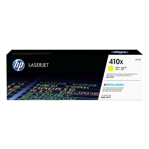 Picture of HP CF412X (HP 410X) OEM High Yield Yellow Toner Cartridge