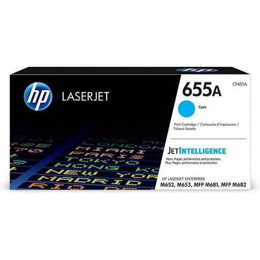 Picture of HP CF451A (HP 655A) Cyan Toner Cartridge (10500 Yield)