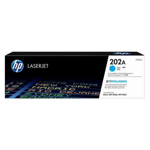 Picture of HP CF501A (HP 202A, Cartridge 054C) Cyan Toner Cartridge (1300 Yield)