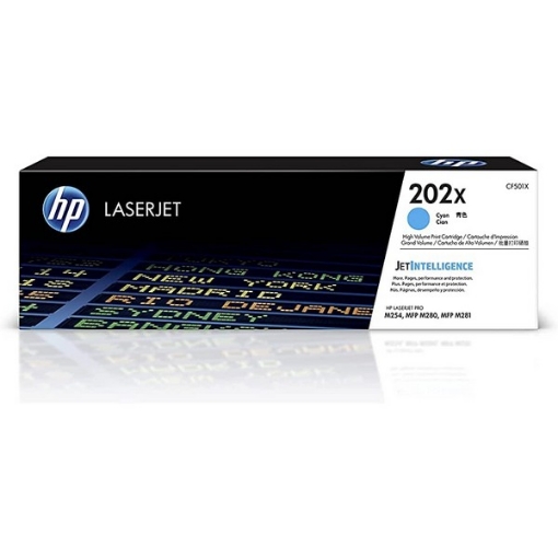 Picture of HP CF501X (HP 202X, Cartridge 054HC) High Yield Cyan Toner Cartridge (2500 Yield)