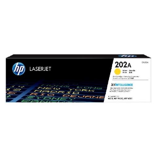 Picture of HP CF502A (HP 202A, Cartridge 054Y) Yellow Toner Cartridge (1300 Yield)