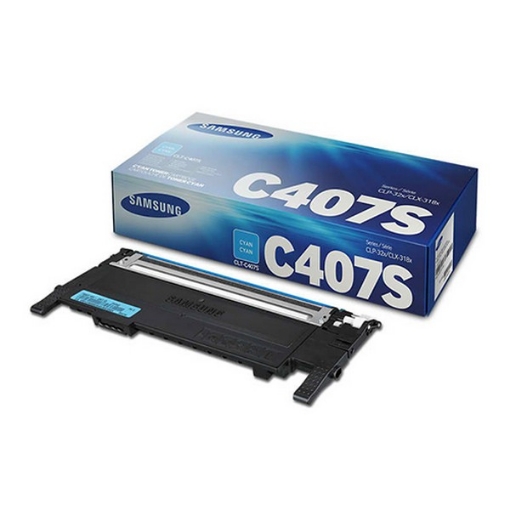 Picture of Samsung CLT-C407S OEM Cyan Toner Cartridge