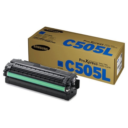 Picture of Samsung CLT-C505L OEM High Yield Cyan Toner Cartridge