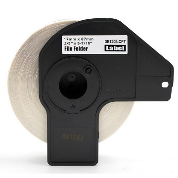 Show details for Premium DK-1203 Compatible Brother N/A 0.66" x 3.4" / 17mm x 87.1mm Die-cut File Folder Labels 300 pcs Picture of Premium DK-1203 Compatible Brother N/A 0.66" x 3.4" / 17mm x 87.1mm Die-cut File Folder Labels 300 pcs