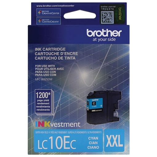 Picture of Brother LC10EC Super High Yield Cyan Inkjet Cartridge (1200 Yield)