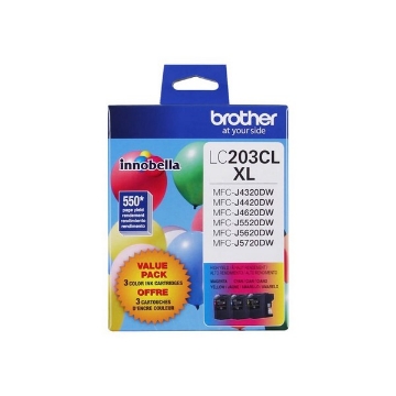Show details for Brother LC-2033PKS ( LC-203M) OEM High Yield Cyan, Magenta, Yellow Ink Cartridge (3 pk) Picture of Brother LC-2033PKS ( LC-203M) OEM High Yield Cyan, Magenta, Yellow Ink Cartridge (3 pk)