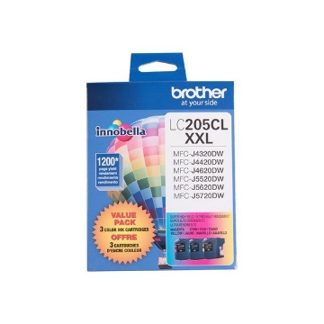Show details for Brother LC2053PKS (LC205C, LC205M, LC205Y) Cyan, Magenta, Yellow Inkjet Cartridges (3 pack) Picture of Brother LC2053PKS (LC205C, LC205M, LC205Y) Cyan, Magenta, Yellow Inkjet Cartridges (3 pack)