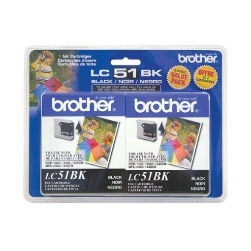 Picture of Brother LC512PKS Black Inkjet Cartridge (2 pack)