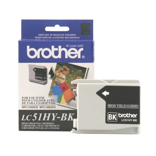 Picture of Brother LC-51HYBK OEM High Yield Black Inkjet Cartridge