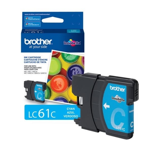 Picture of Brother LC-61C Cyan Inkjet Cartridge (325 Yield)