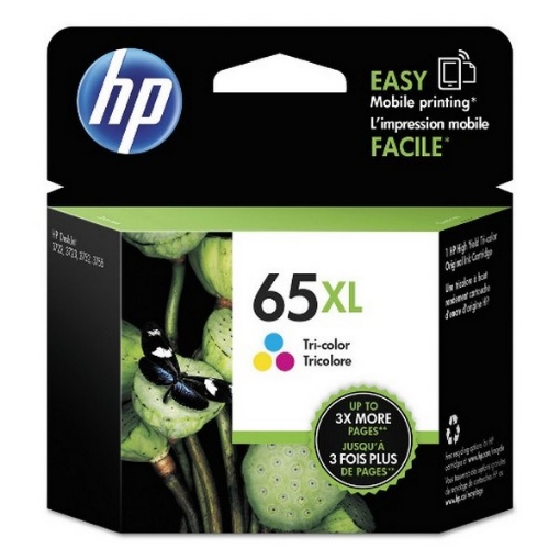 Picture of HP N9K03AN (HP 65XL) OEM High Yield Tri-Color Inkjet Cartridge