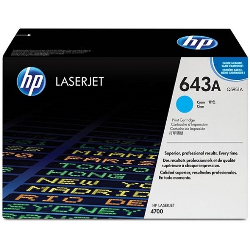 Picture of HP Q5951A (HP 643A) Cyan Toner Cartridge (10000 Yield)