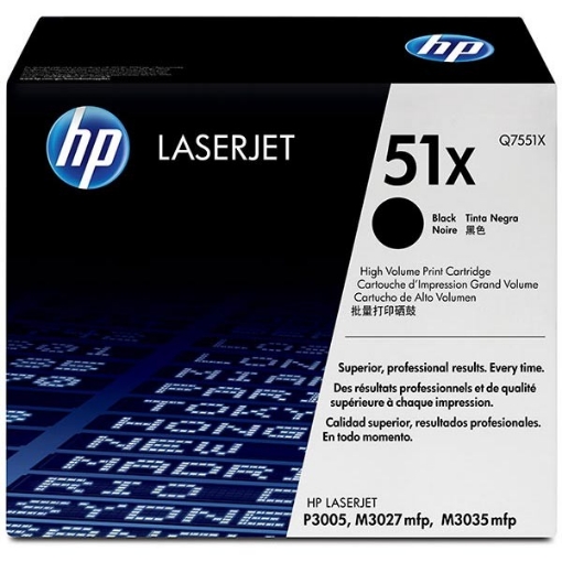 Picture of HP Q7551X (HP 51X) High Yield Black Toner Cartridge (13000 Yield)