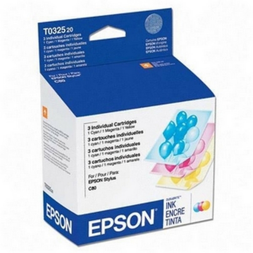 Picture of Epson T032520 (Epson 32) OEM Yellow, Magenta, Cyan Inkjet Cartridge (3-Color Multipack)