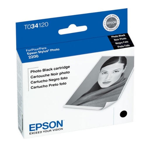 Picture of Epson T034120 (Epson 34) OEM PhotoBlack Inkjet Cartridge