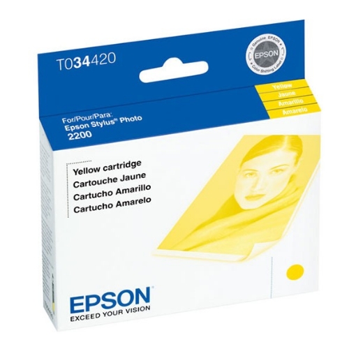 Picture of Epson T034420 (Epson 34) OEM Yellow Inkjet Cartridge