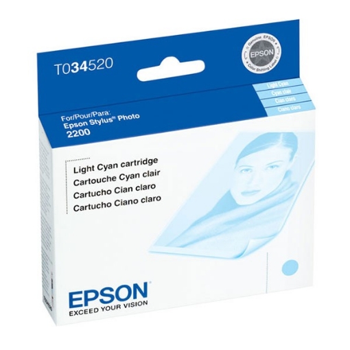 Picture of Epson T034520 (Epson 34) OEM LightCyan Inkjet Cartridge