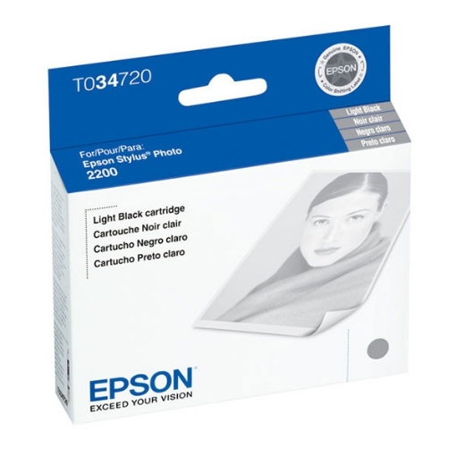 Picture of Epson T034720 (Epson 34) OEM LightBlack Inkjet Cartridge