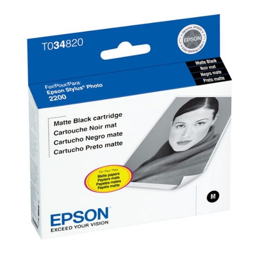 Picture of Epson T034820 (Epson 34) OEM MatteBlack Inkjet Cartridge