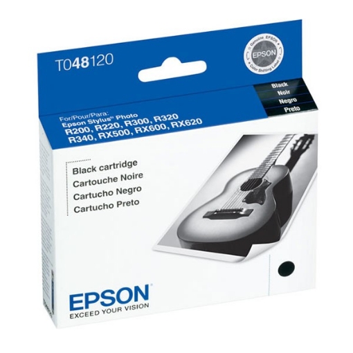 Picture of Epson T048120 (Epson 48) OEM Black Inkjet Cartridge