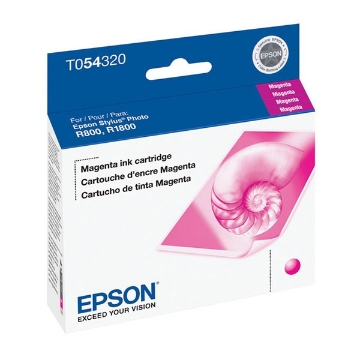 Show details for Epson T054320 (Epson 54) OEM Magenta Inkjet Cartridge Picture of Epson T054320 (Epson 54) OEM Magenta Inkjet Cartridge