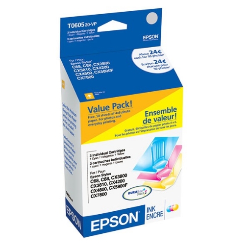 Picture of Epson T060520 (Epson 60) OEM Yellow Inkjet Cartridge