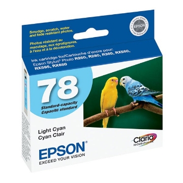 Show details for Epson T078520 (Epson 78) OEM LightCyan Inkjet Cartridge Picture of Epson T078520 (Epson 78) OEM LightCyan Inkjet Cartridge