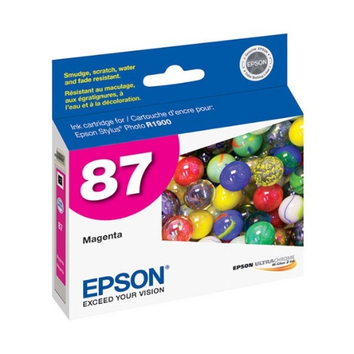 Picture of Epson T087320 (Epson 87) OEM Magenta Inkjet Cartridge