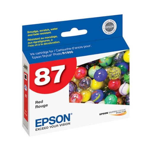 Picture of Epson T087720 (Epson 87) OEM Red Inkjet Cartridge