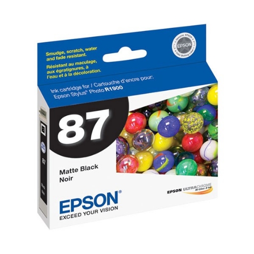 Picture of Epson T087820 (Epson 87) OEM Black Inkjet Cartridge