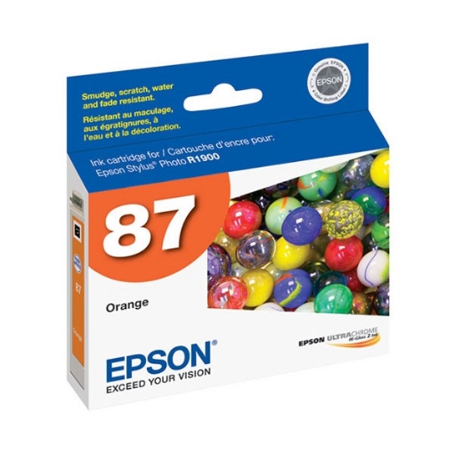 Picture of Epson T087920 (Epson 87) OEM Orange Inkjet Cartridge