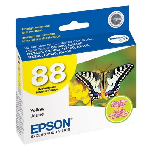 Picture of Epson T088420 (Epson 88) OEM Yellow Inkjet Cartridge