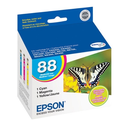 Picture of Epson T088520 (Epson 88) OEM Multi-Color Inkjet Cartridge (Multi-Pack)