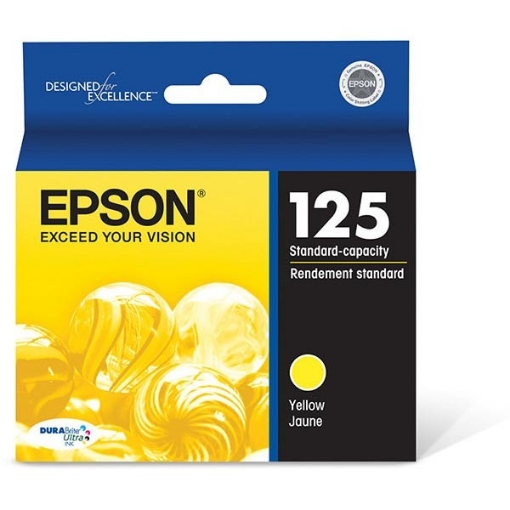 Picture of Epson T125420 (Epson 125) Yellow Inkjet Cartridge (385 Yield)