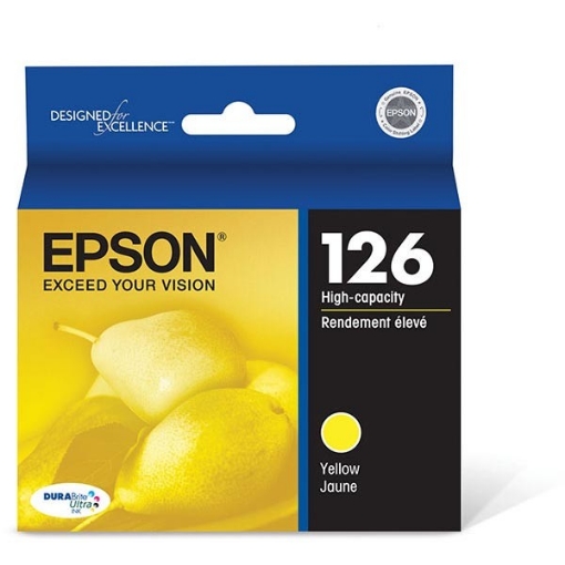 Picture of Epson T126420 (Epson 126) High Yield Yellow Inkjet Cartridge (470 Yield)