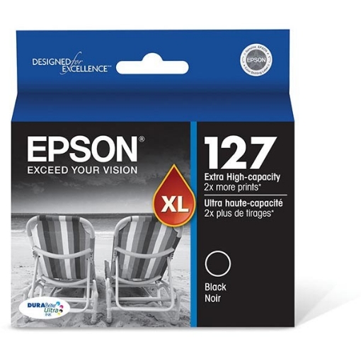 Picture of Epson T127120 (Epson 127) Extra High Yield Black Inkjet Cartridge (945 Yield)