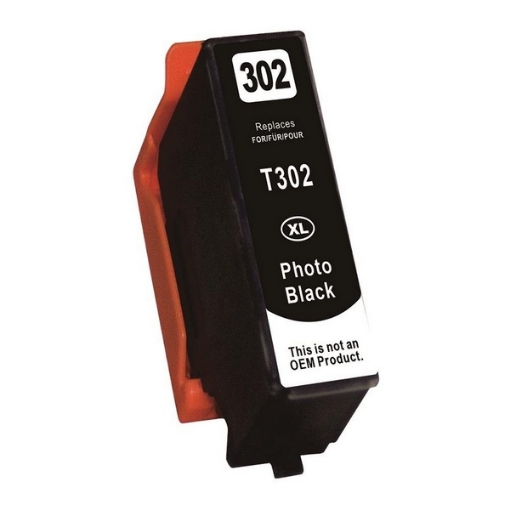 Picture of Remanufactured T302XL120-S (Epson 302XL) High Yield Photo Black Ink Cartridge