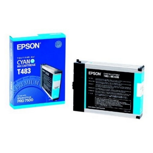 Picture of Epson T463011 (Epson T463) OEM Cyan Ink Cartridge