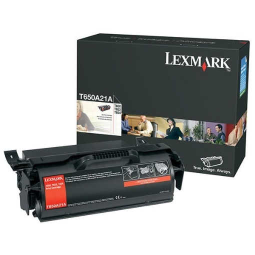 Picture of Lexmark T650A21A OEM Black Print Cartridge