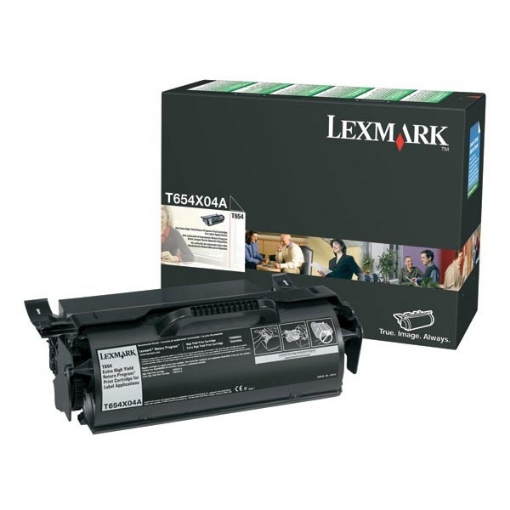 Picture of Lexmark T654X04A Black Print Cartridge (36000 Yield)