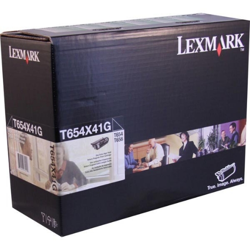 Picture of Lexmark T654X41 OEM Extra High Yield Black Print Cartridge