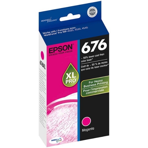 Picture of Epson T676XL320 (Epson 676XL) OEM High Yield Magenta Inkjet Cartridge