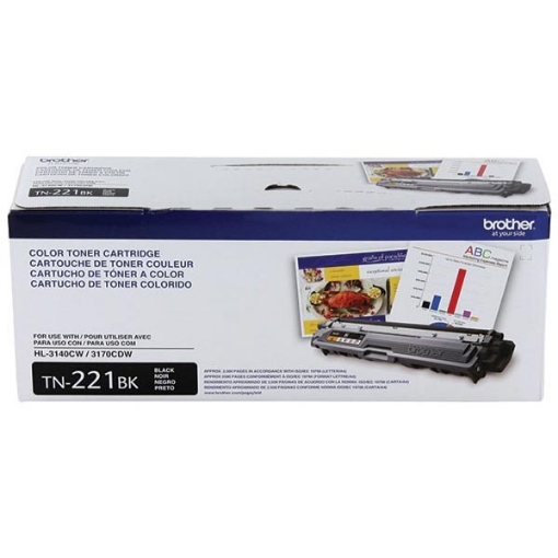 Picture of Brother TN-221BK OEM Black Toner Cartridge