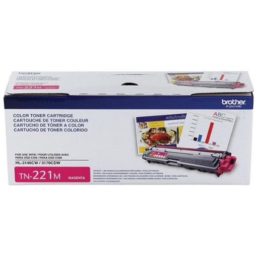 Picture of Brother TN-221M OEM Magenta Toner Cartridge